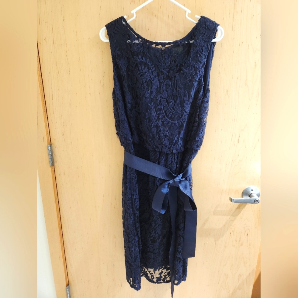 Adrianna Papell Navy Cocktail Dress Size 16
